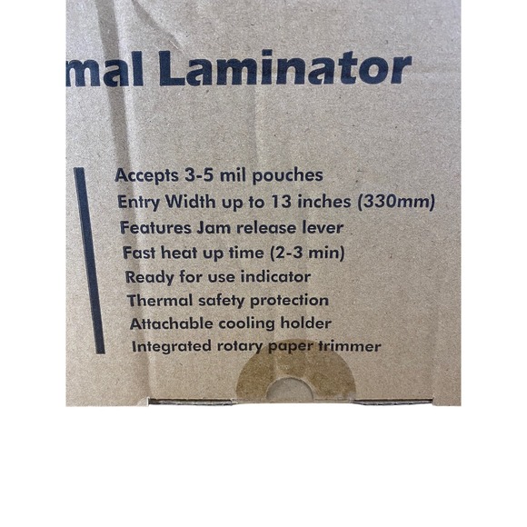 Nuova 2 in one Thermal Laminator/Paper Cutter White Gray 13" Max Width - Picture 3 of 4
